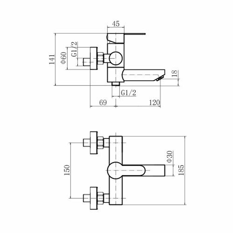Смеситель для ванны FASHUN A53001-8, белый
