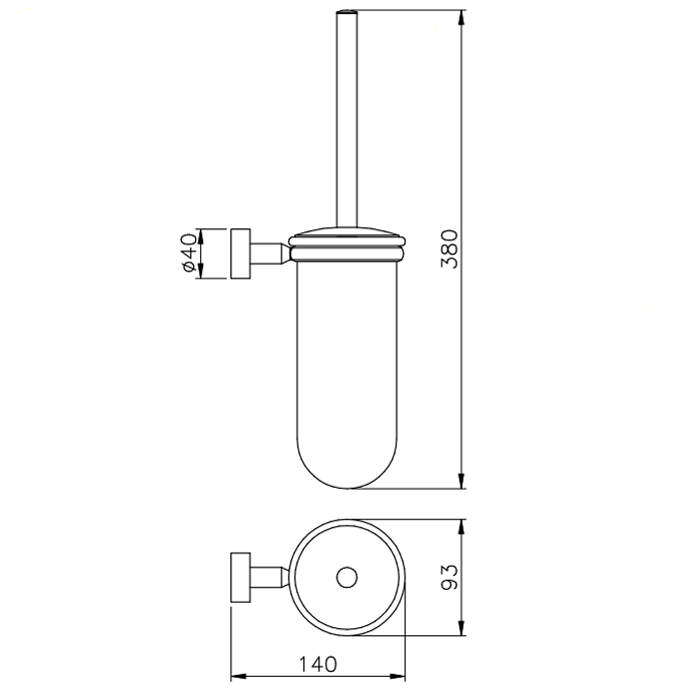 Nicolazzi Accessori bagno Minimale  Туалетный ёршик настенный, цвет: хром