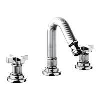 Nicolazzi Pantheon  Смеситель для  биде, на 3 отв, излив 94 мм, с донным клапаном,цвет хром