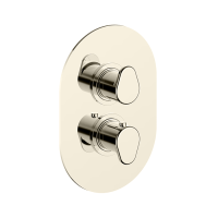 CISAL LineaViva Смеситель термостатический настенный для душа на 2 выхода (без встраиваемой части ZA018101) цвет Nichel Spazzolato