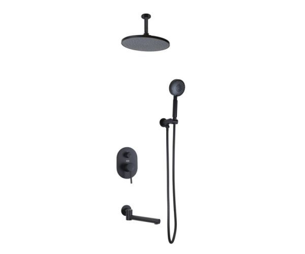 Душевая система встраиваемая Bronze de Luxe SCANDI 14582/1B, черный