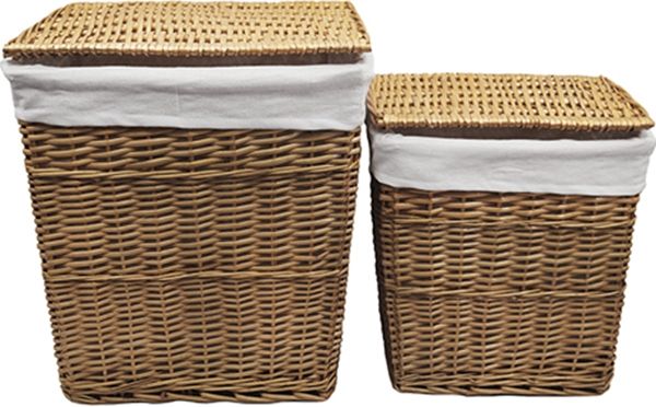 Корзина для белья WasserKRAFT Ammer 45x33x52 WB-370-L с крышкой Коричневая