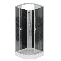 Душевая кабина Niagara Eco NG-4501-08 90х90 стекло матовое задняя стенка Черная Душевая кабина Niagara Eco NG-4501-08 90х90 стекло матовое задняя стенка Черная