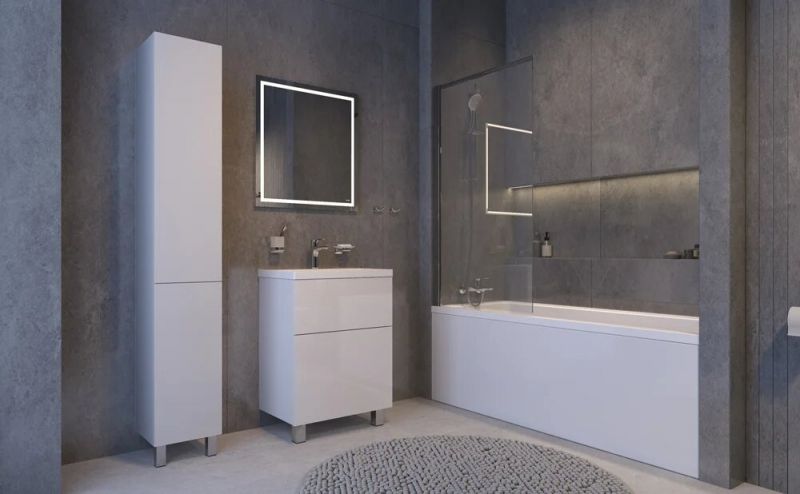 Комплект акриловой ванны AM.PM Gem 170х70 UK90SC с каркасом с унитазом с инсталляцией с комплектом смесителей и душевым гарнитуром с мебелью и аксессуарами Комплект акриловой ванны AM.PM Gem 170х70 UK90SC с каркасом с унитазом с инсталляцией с комплектом смесителей и душевым гарнитуром с мебелью и аксессуарами