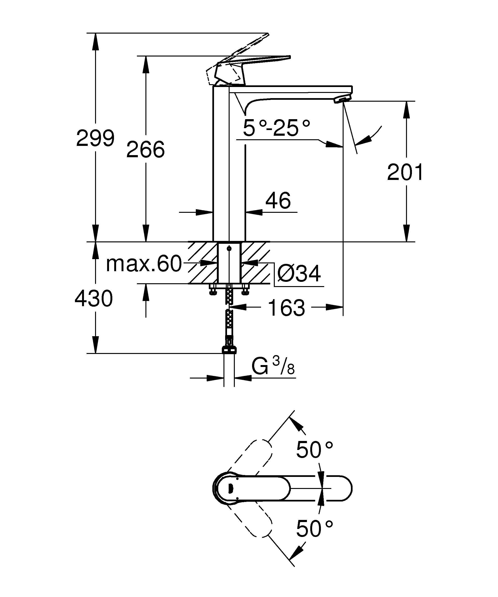 Смеситель для раковины GROHE Eurosmart Cosmopolitan однорычажный DN 15 XL-Size, хром (23921000) Смеситель для раковины GROHE Eurosmart Cosmopolitan однорычажный DN 15 XL-Size, хром (23921000)