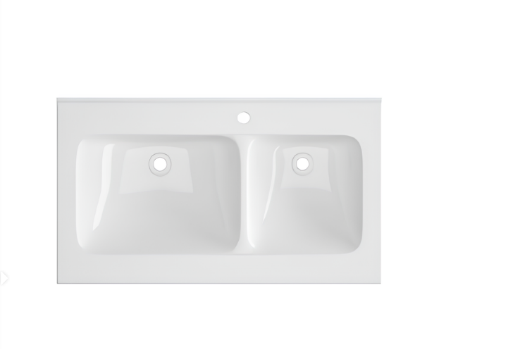 Раковина Double SANDRA (805х460х185) двойная накладная Cerutti SPA