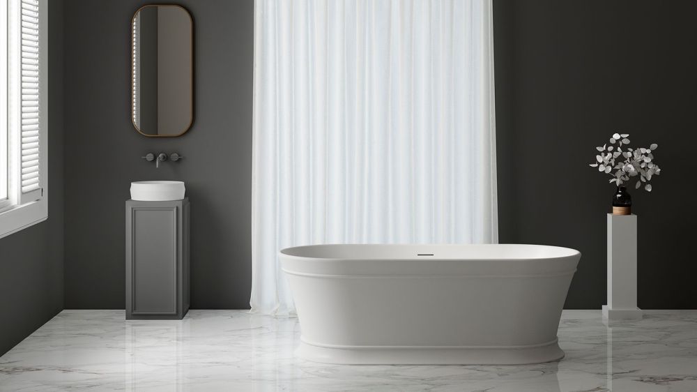 Zenon Heritage, акриловая ванна закругленной формы, 170x80xh60 см, цвет белый матовый, артикул 4000.000.000.000.40908