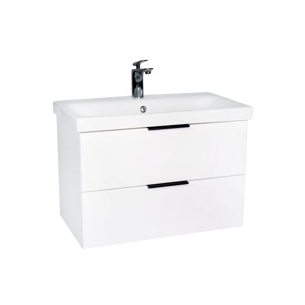 Тумба VIANT "Берлин" 2 ящика подвесная белая 441х766х520 под раковину .S-UM-MOD80/1 (MODUO 80) (VBER80MDBEL-T2YP)