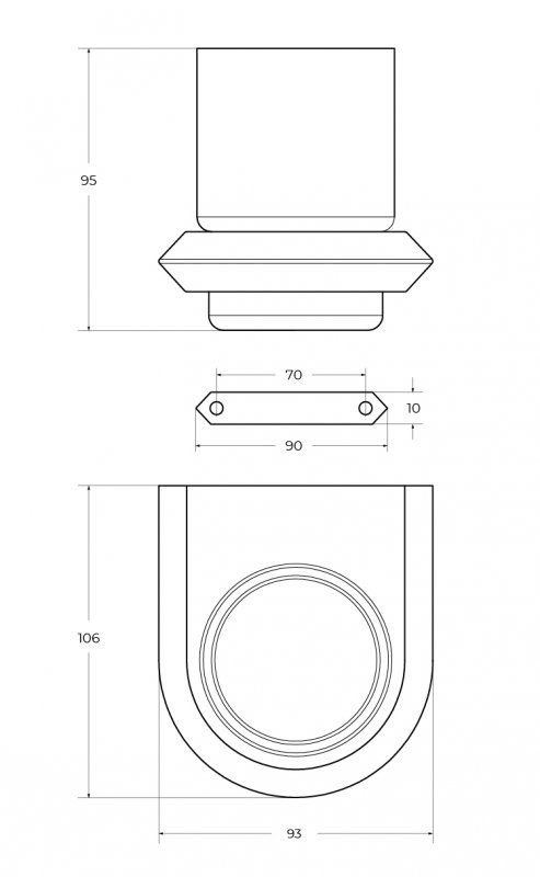 LINER-TUMS-GM Стакан подвесной, стекло, исполнение оружейная сталь, артикул LINER-TUMS-GM