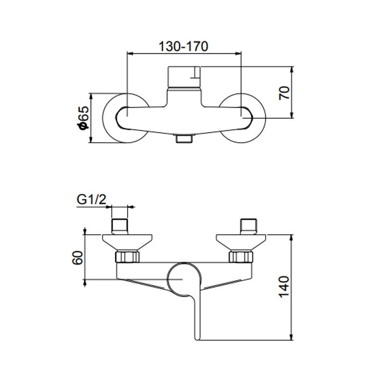 Смеситель для душа Webert DoReMi DR870102015, хром, артикул DR870102015