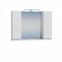 Зеркальный шкаф Санта Марс 100 см, 700285, с подсветкой, белый