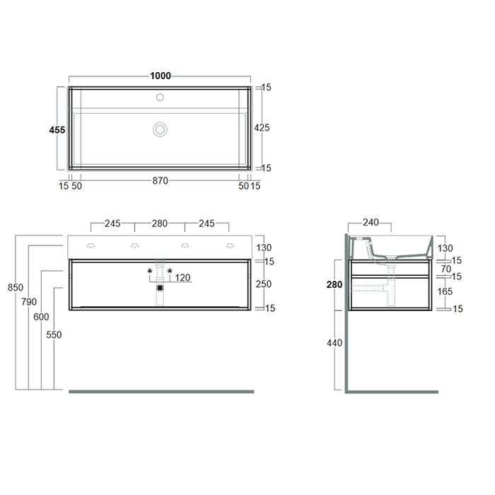 SIMAS AGILE Структура металлическая 101x46xh28 см, подвесная, для раковины AG101, с 1 полкой, цвет черный матовый SIMAS AGILE Структура металлическая 101x46xh28 см, подвесная, для раковины AG101, с 1 полкой, цвет черный матовый