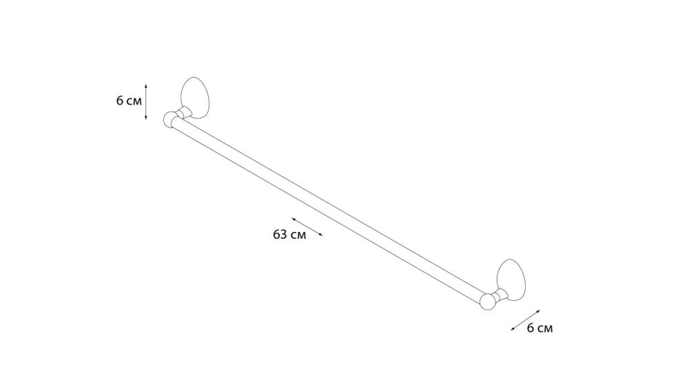 Полотенцедержатель трубчатый Grampus Briz GR-3001, артикул GR-3001
