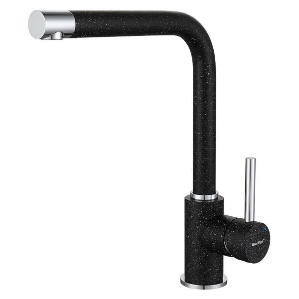 Смеситель для кухни GranFest 3651, черный