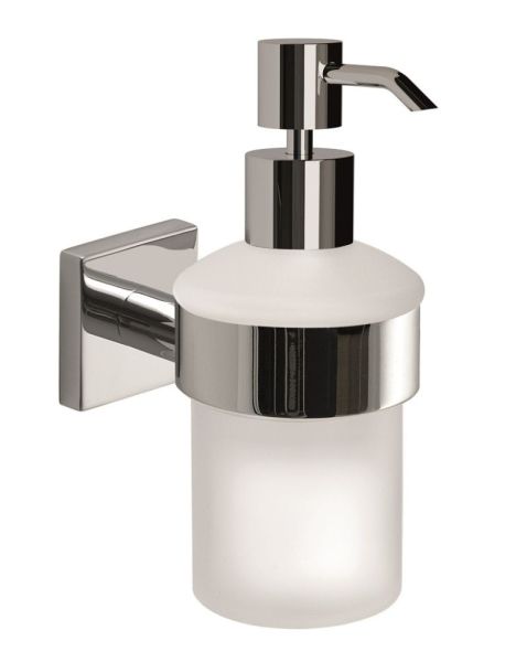 Gedy Fuji, настенный стеклянный дозатор с металлической помпой, цвет хром