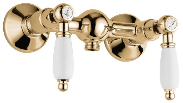 Emmevi Deco Ceramic, двухрычажный смеситель для душа, без набора для душа, бронза