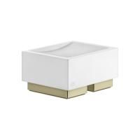 GESSI  INVERSO ACCESSORIES Мыльница настольная белая, цвет: Brass Brushed PVD