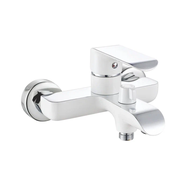 Смеситель для ванны Rose R2102F, белый/хром