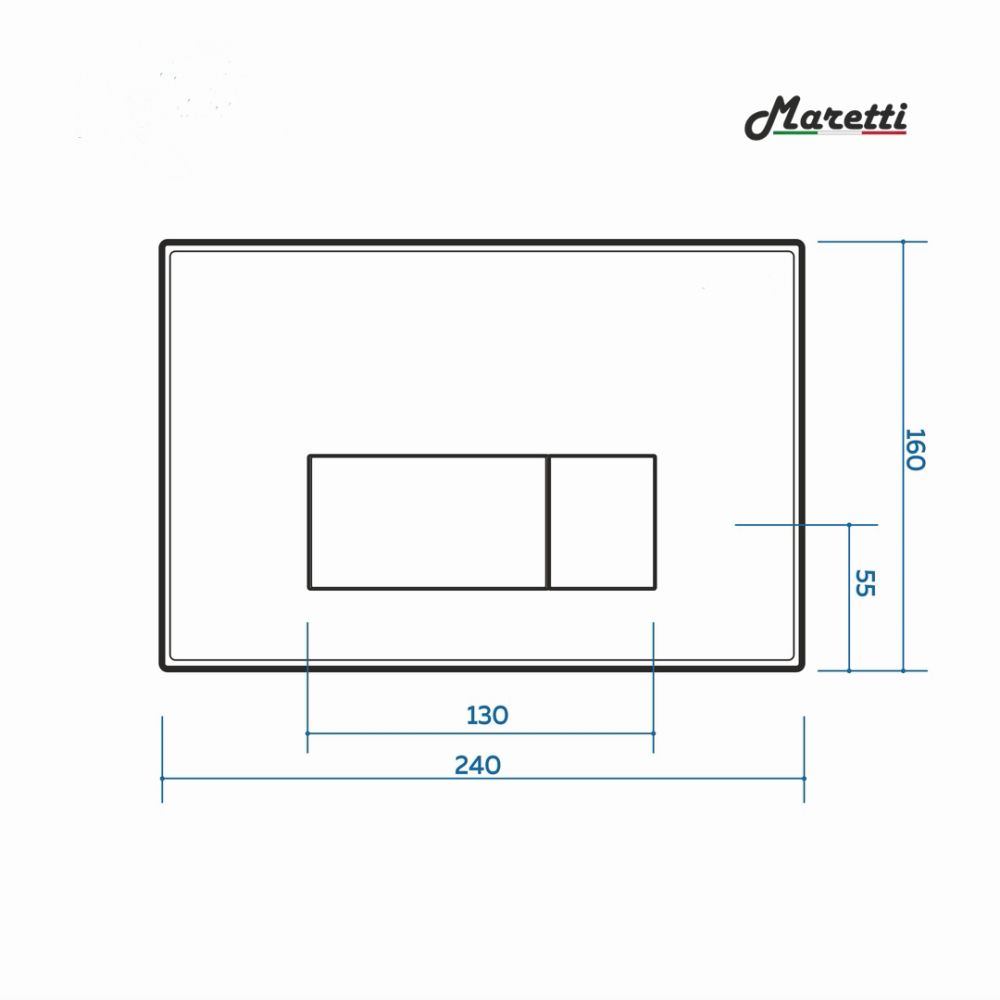 Клавиша смыва Maretti Umbria AC12UM-740, белый
