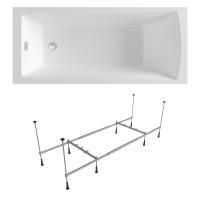 Комплект 2 в 1 Lavinia Boho One S1-37010040, акриловая ванна 140x70 см, металлический каркас с монтажным набором