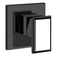 Gessi Eleganza Внешная часть встраиваемого однорычажного смесителя для раковины, цвет: черный металлик