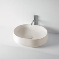 KERASAN F10 Раковина накладная 56х44 см, без отв под смеситель, цвет Cерый матовый