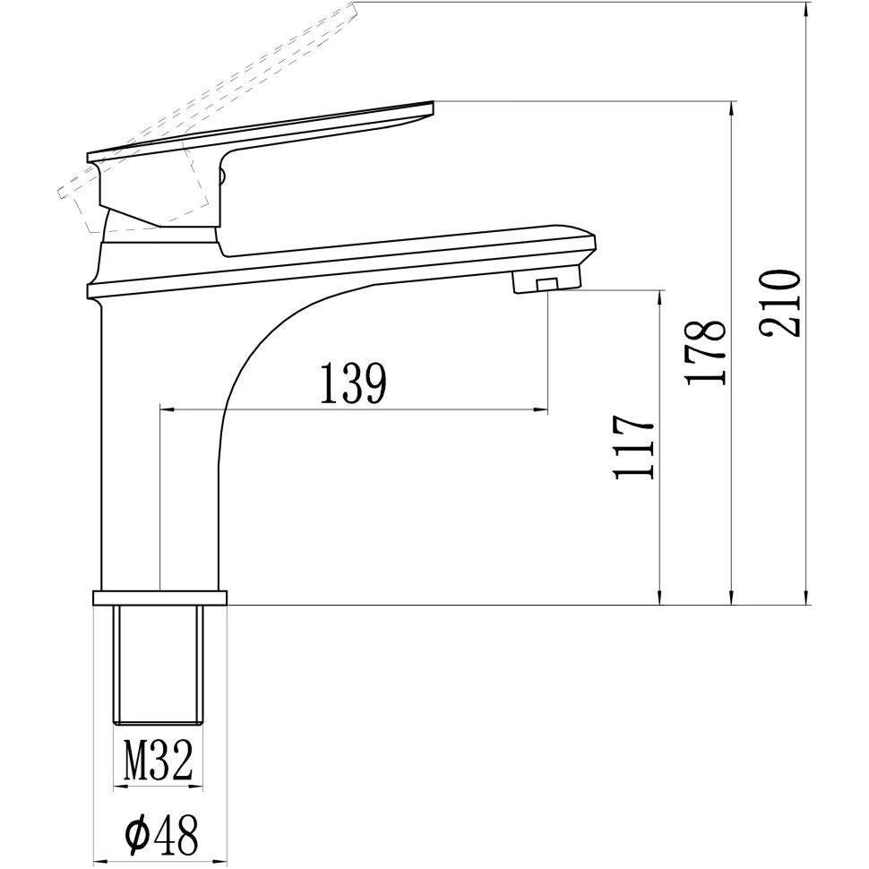 Смеситель для раковины Savol S-600601A, хром, артикул S-600601A
