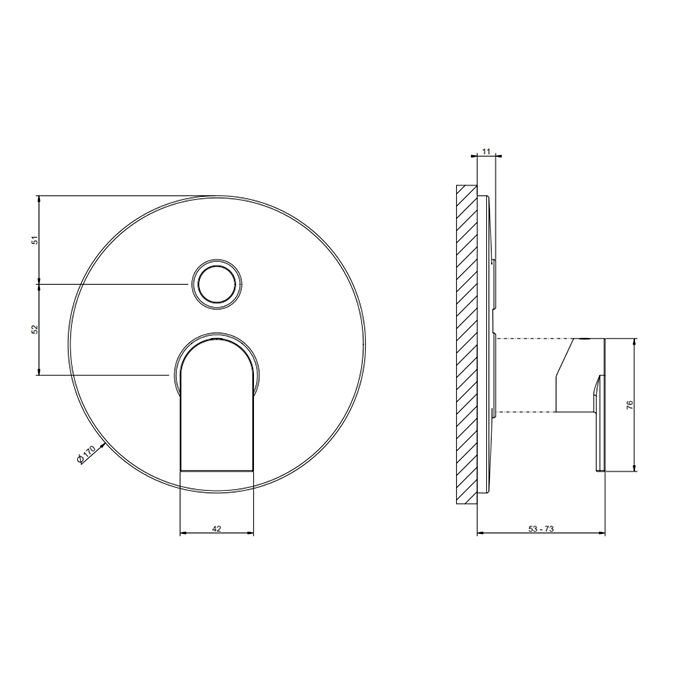 Gessi Emporio Via manzoni Внешние части для настенного смесителя на 2 выхода с переключателем ванна-душ, цвет: Finox Brushed Nickel, артикул 38656#149