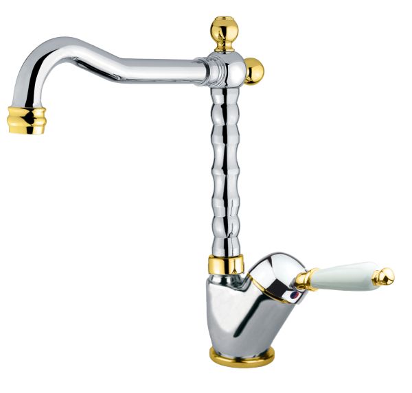 Смеситель для раковины Fiore IMPERIAL 83CO2245, хром/золото