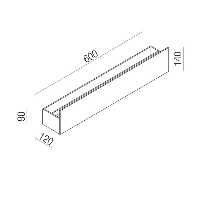 Agape Sen Полочка, 60см, цвет: черный Agape Sen Полочка, 60см, цвет: черный