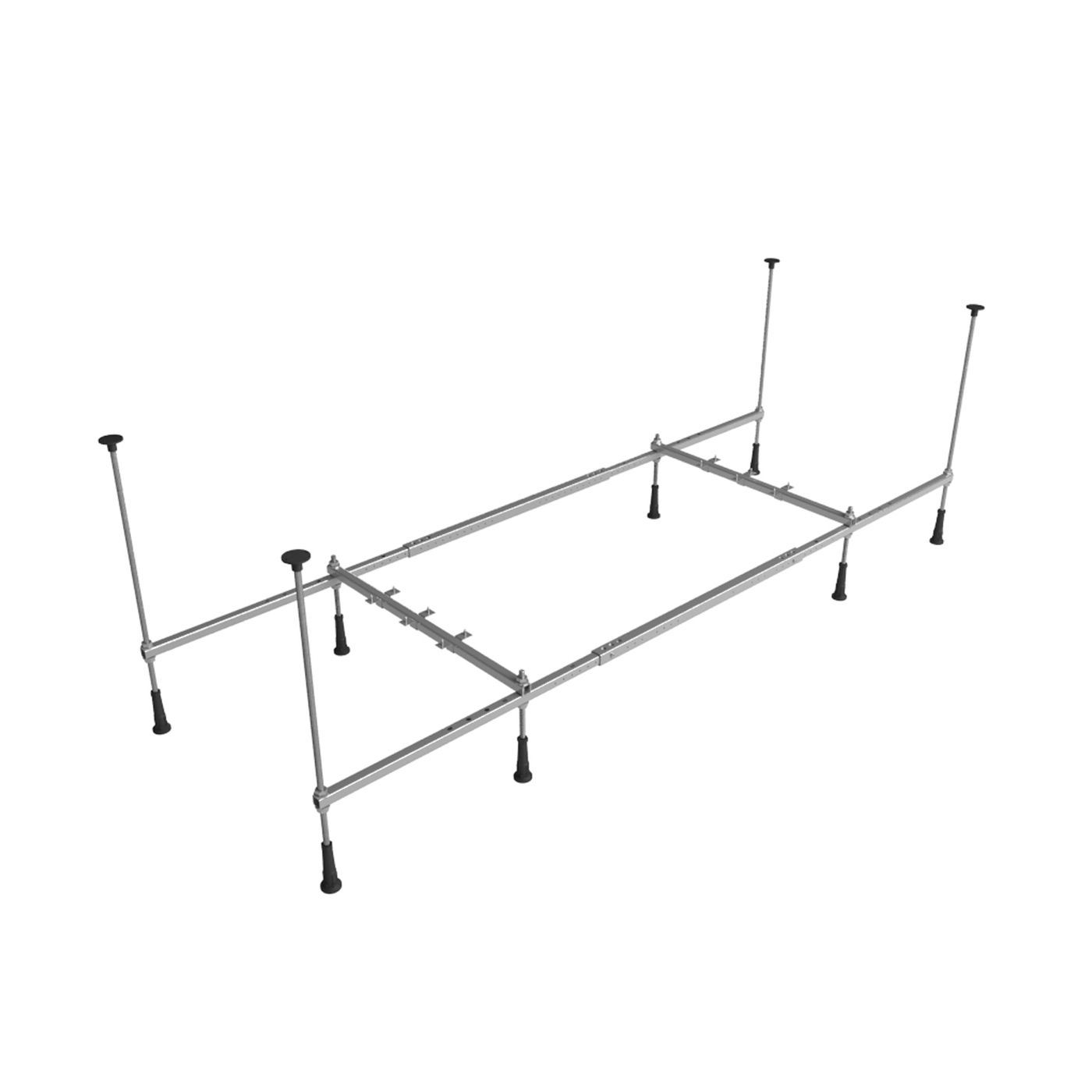 Гидромассажный комплект 4 в 1 Lavinia Boho Pure 36276H00, акриловая ванна 180x80 см, каркас с монтажным набором, подголовник, гидромассаж