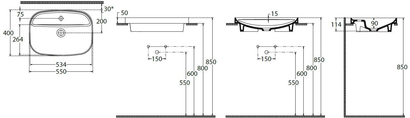 Раковина накладная Allen Brau Fantasy Sphere 55 4.11034.31 черный матовый