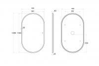 Зеркало с подсветкой "Bari 500х1200" AM-Bar-500-1200-DS-F