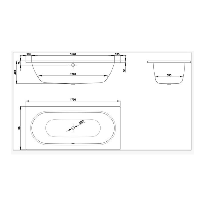 Опора для ванны, Bette, универсальная, комплект-2 штуки, артикул B23-1500