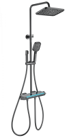 Душевая система с термостатом WONZON & WOGHAND, Темный графит (WW-B4174-BGG)