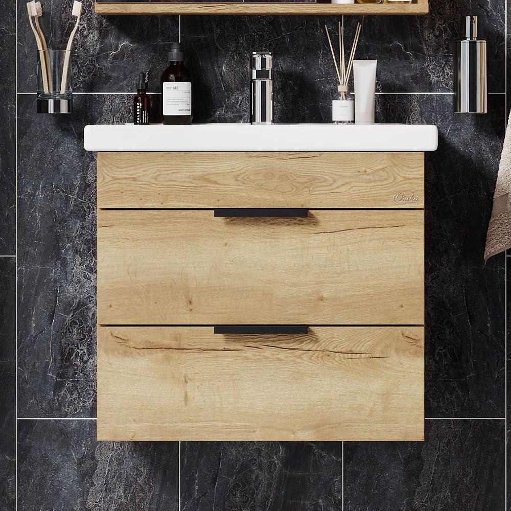 Тумба Onika Легран 60 подвесная, дуб галифакс (ум. Como 60)