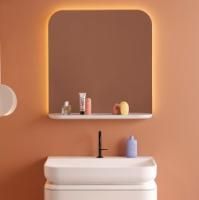 BURGBAD B.ME Зеркало 1000х830х150 мм., LED подсветка, с полкой, цвет белый матовый BURGBAD B.ME Зеркало 1000х830х150 мм., LED подсветка, с полкой, цвет белый матовый