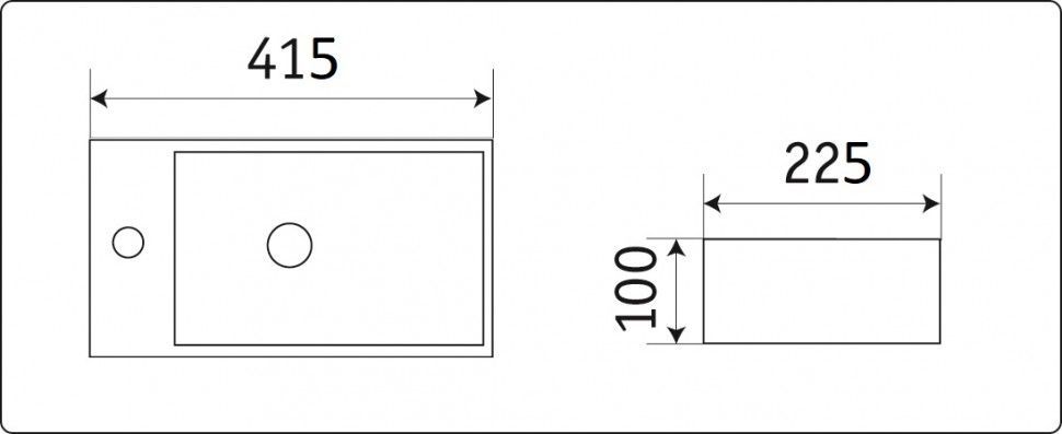 Умывальник CeramaLux D1043