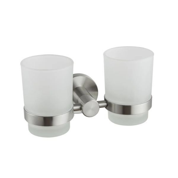 Стакан для ванной комнаты двойной Haiba HB8308, сталь