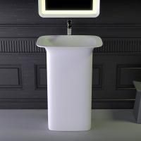 KNIEF Glam Раковина отдельностоящая 60х45х86 cm, выпуск в стену, цвет белый матовый ЦЕНА)