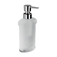 Colombo Land Дозатор для жидкого мыла настольный, цвет: хром/матовое стекло