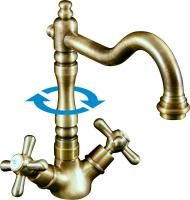 Смеситель для раковины Rav Slezak Morava Retro MK120.5/8SM Бронза