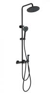 Душевая система с техническим душем и термостатом WONZON & WOGHAND, Черный матовый (WW-B3097-A-MB)