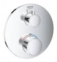 Термостатический смеситель для душа GROHE Grohtherm с переключателем на 2 положения, внешняя часть, круглая розетка, хром (24076000) Термостатический смеситель для душа GROHE Grohtherm с переключателем на 2 положения, внешняя часть, круглая розетка, хром (24076000)