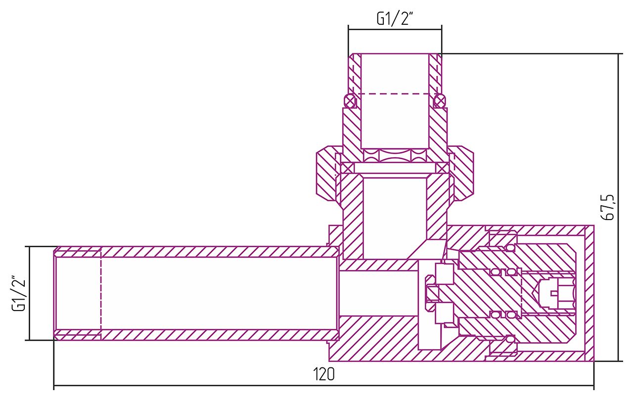 Вентиль угловой (под шестигранник) G 1/2" НР х G 1/2" НР (Матовое ЗОЛОТО) Вентиль угловой (под шестигранник) G 1/2" НР х G 1/2" НР (Матовое ЗОЛОТО)