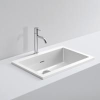 MILLDUE  Раковина  NET 54.37, встраиваемая сверху,  из CERAMILUX ,57х37х0,8 см, без отв для смесителя, цвет белый матовый MILLDUE  Раковина  NET 54.37, встраиваемая сверху,  из CERAMILUX ,57х37х0,8 см, без отв для смесителя, цвет белый матовый