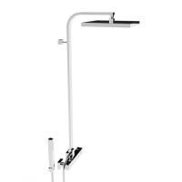 Stella Bamboo Quadro Душевой комплект 3283/420/304-300: смеситель, штанга+ручной+верхний душ 300мм, цвет: хром
