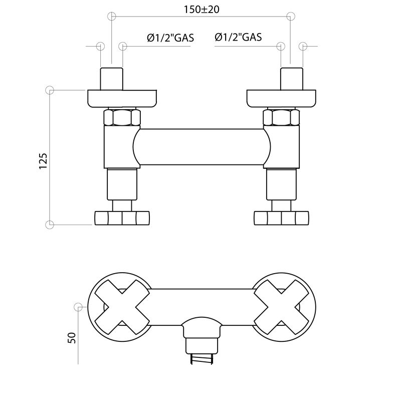 Bongio Alcor Смеситель для душа, цвет хром, артикул 42523CR00