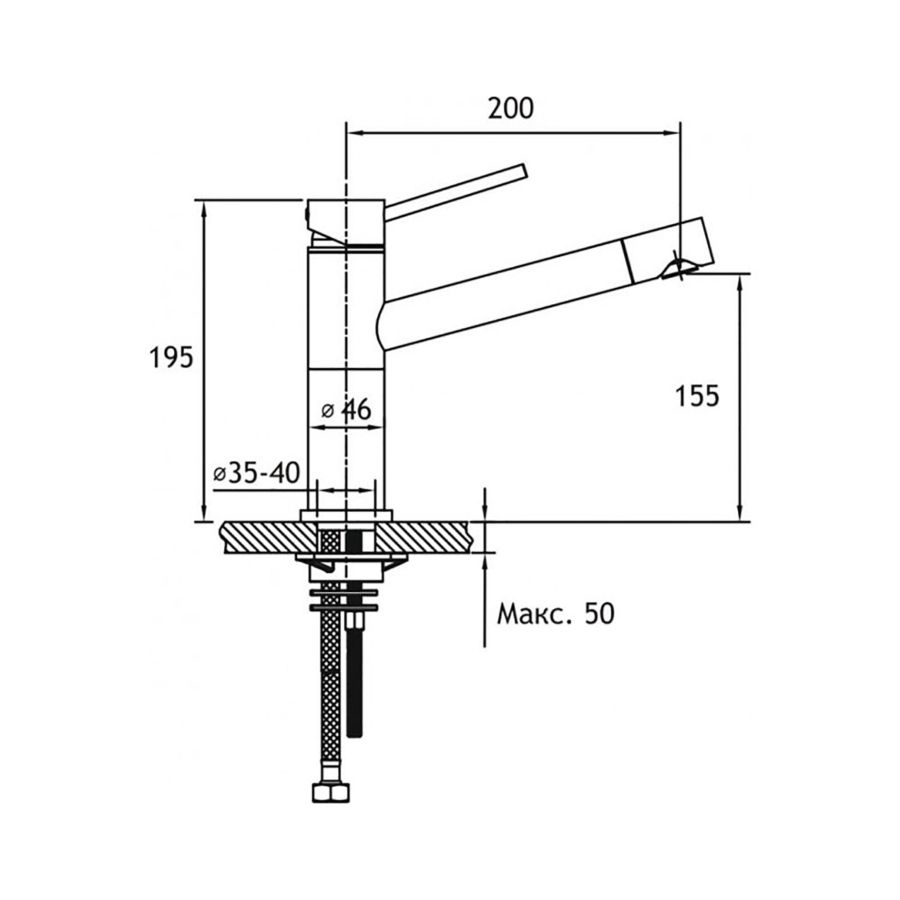 Смеситель для кухни Timo Saona 2303F jasmine