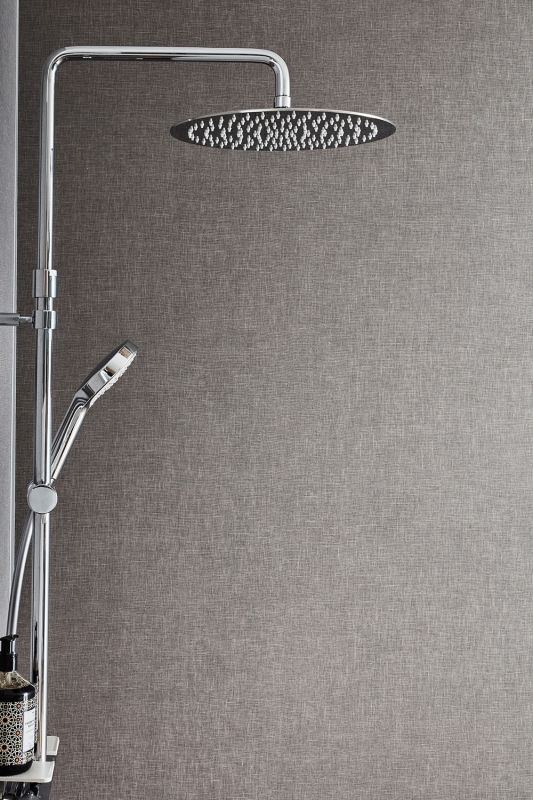 E26589-CP METRO Душевая колонна с полкой, термостат, хром